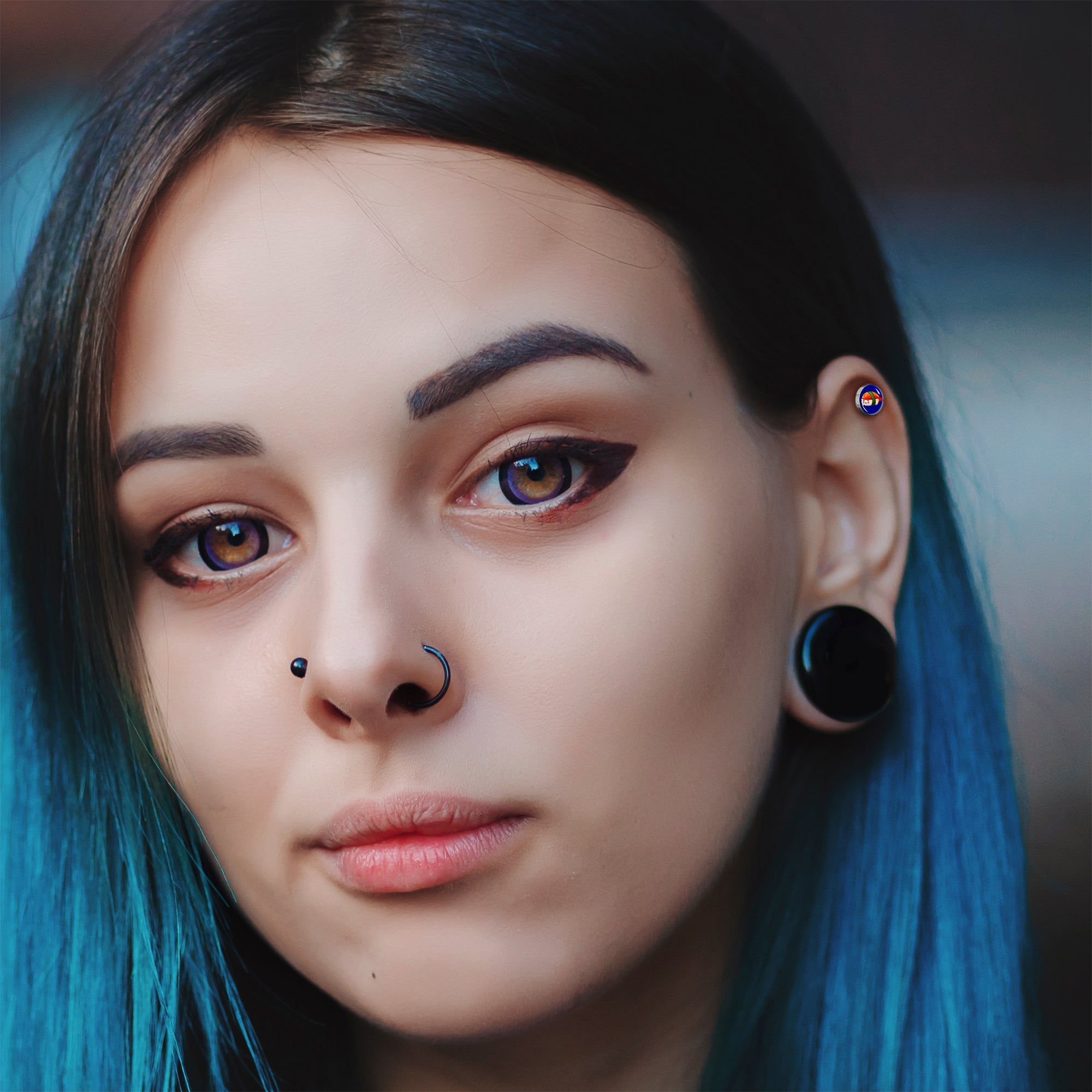 BodyCandy 16G 1/4 Sushi Cartilage Tragus Earring by Onyx O — lifestyle context