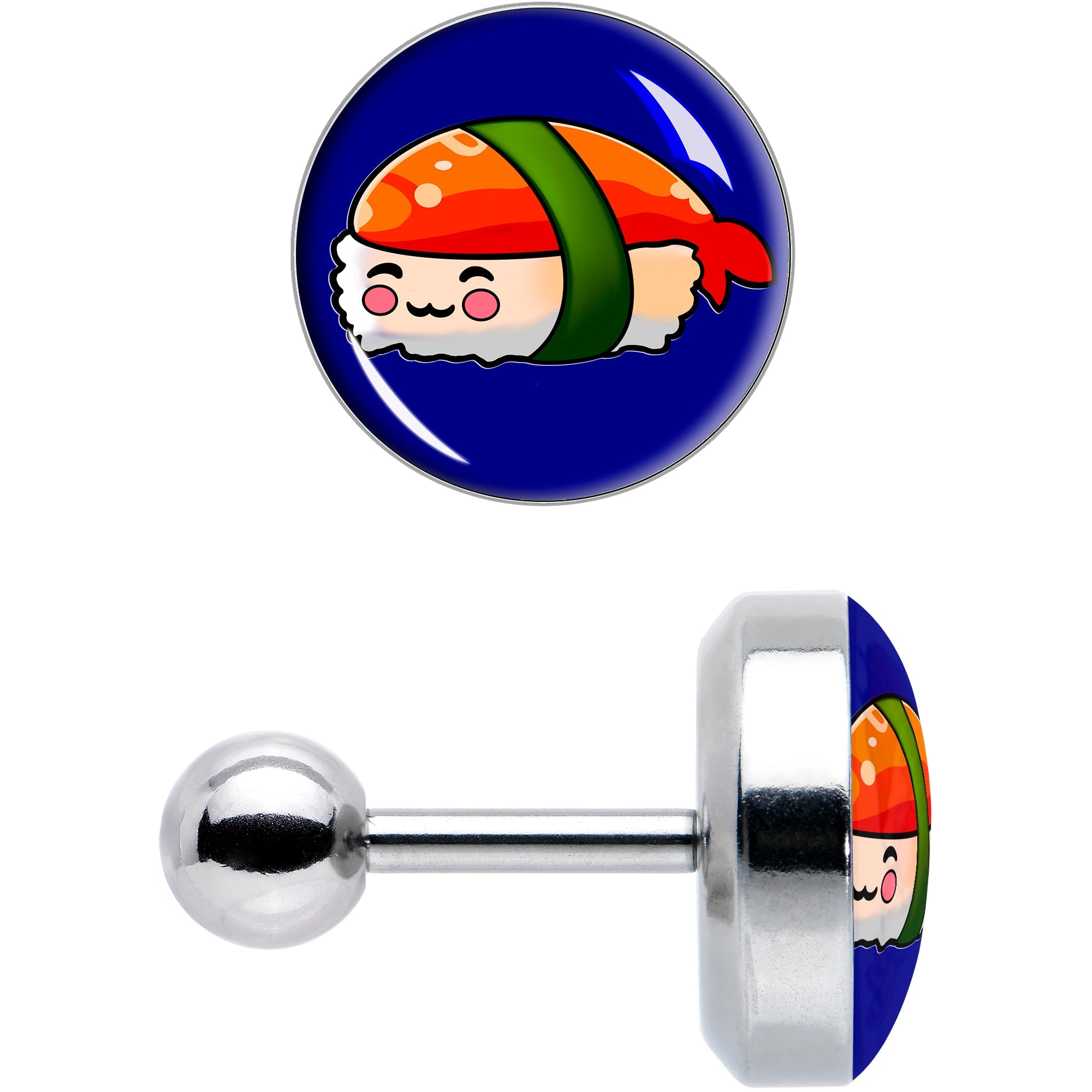 BodyCandy 16G 1/4 Sushi Cartilage Tragus Earring by Onyx O — size reference