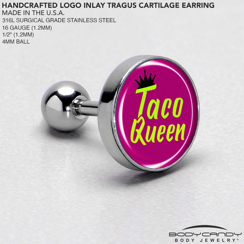 BodyCandy Taco Queen Tragus Cartilage Earring by Onyx O — side view