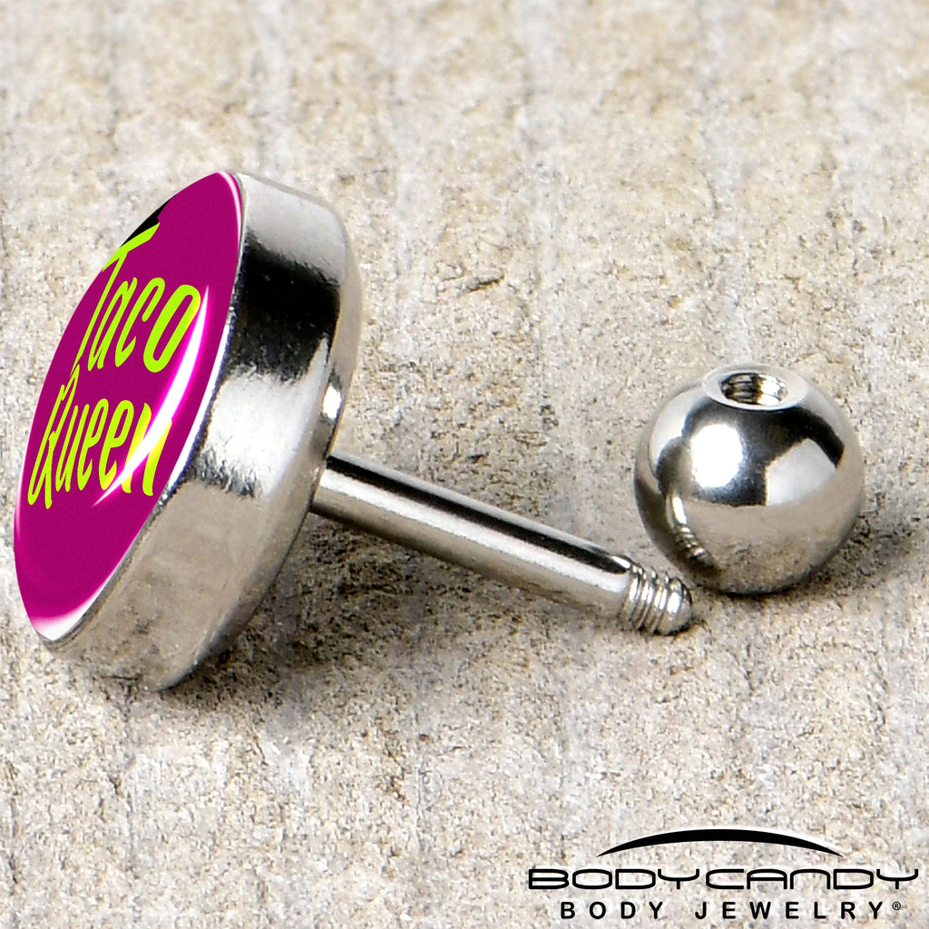 BodyCandy Taco Queen Tragus Cartilage Earring by Onyx O — back view