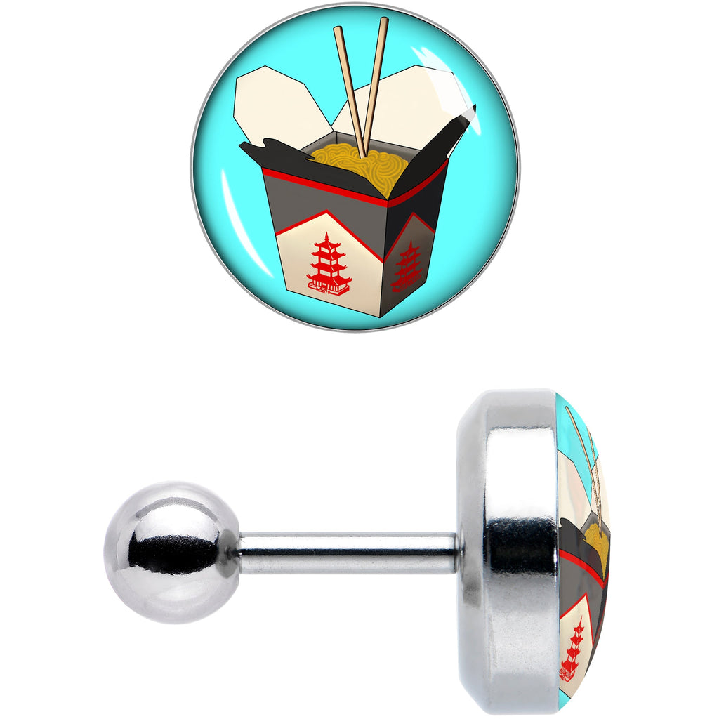 BodyCandy 16G 1/4 Chinese Take Out Cartilage Tragus Earring by Onyx O — size reference
