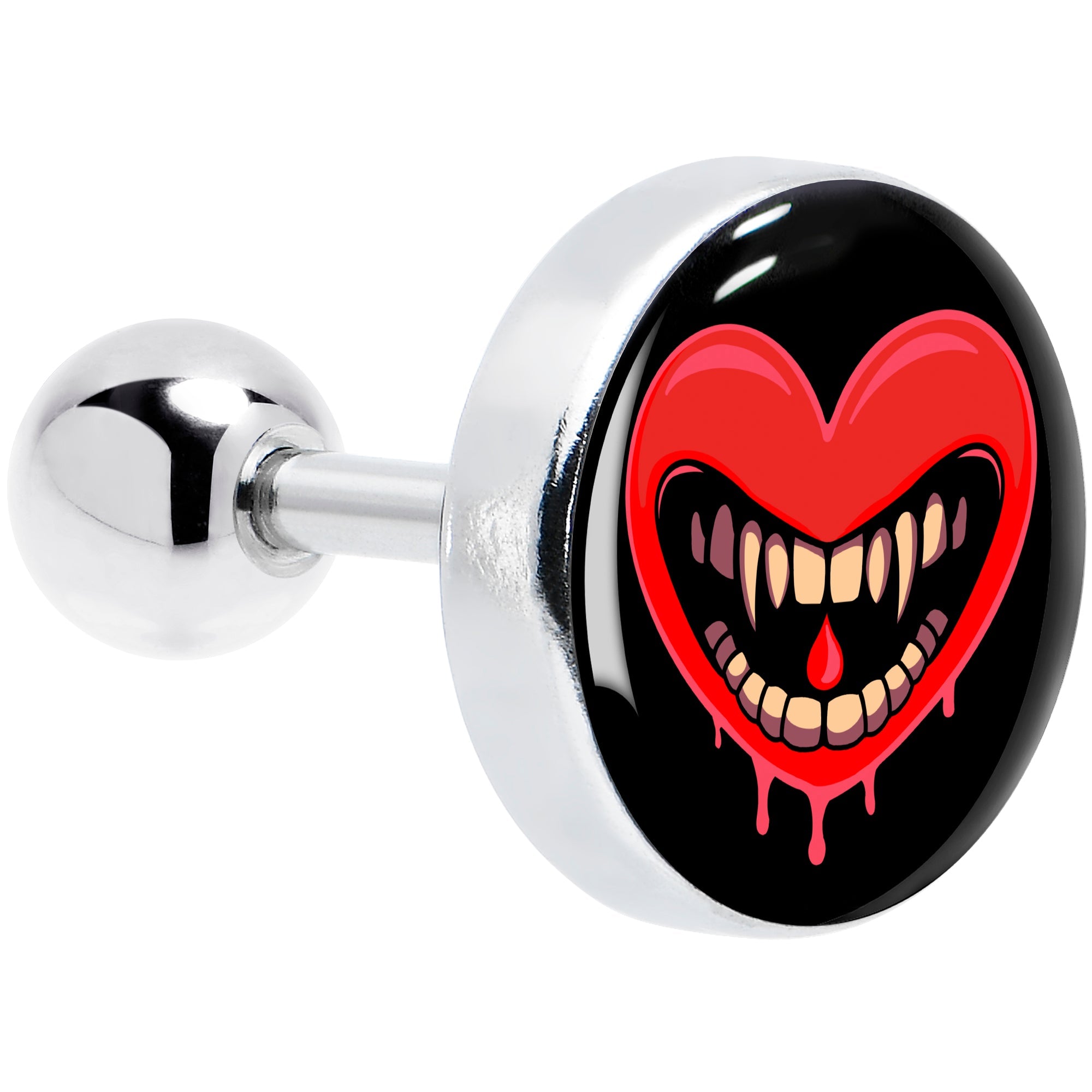 BodyCandy 16G Valentine Heart Vampire Tragus Cartilage Earring — main product shot