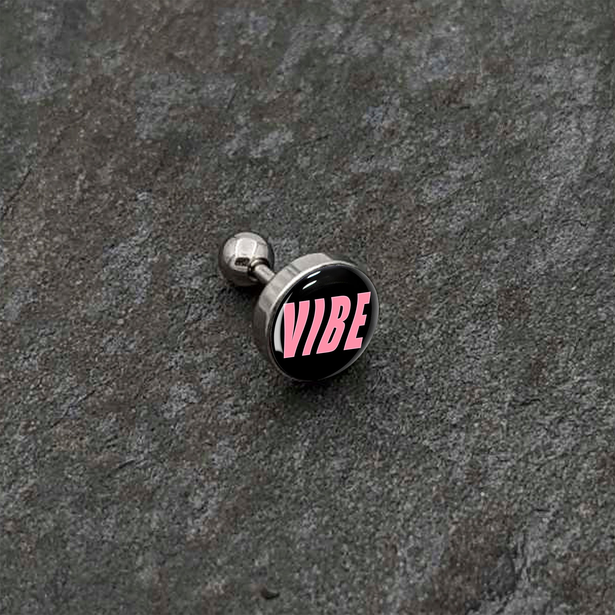BodyCandy 16G 1/4 Vibe Cartilage Tragus Earring by Onyx O — alternative angle