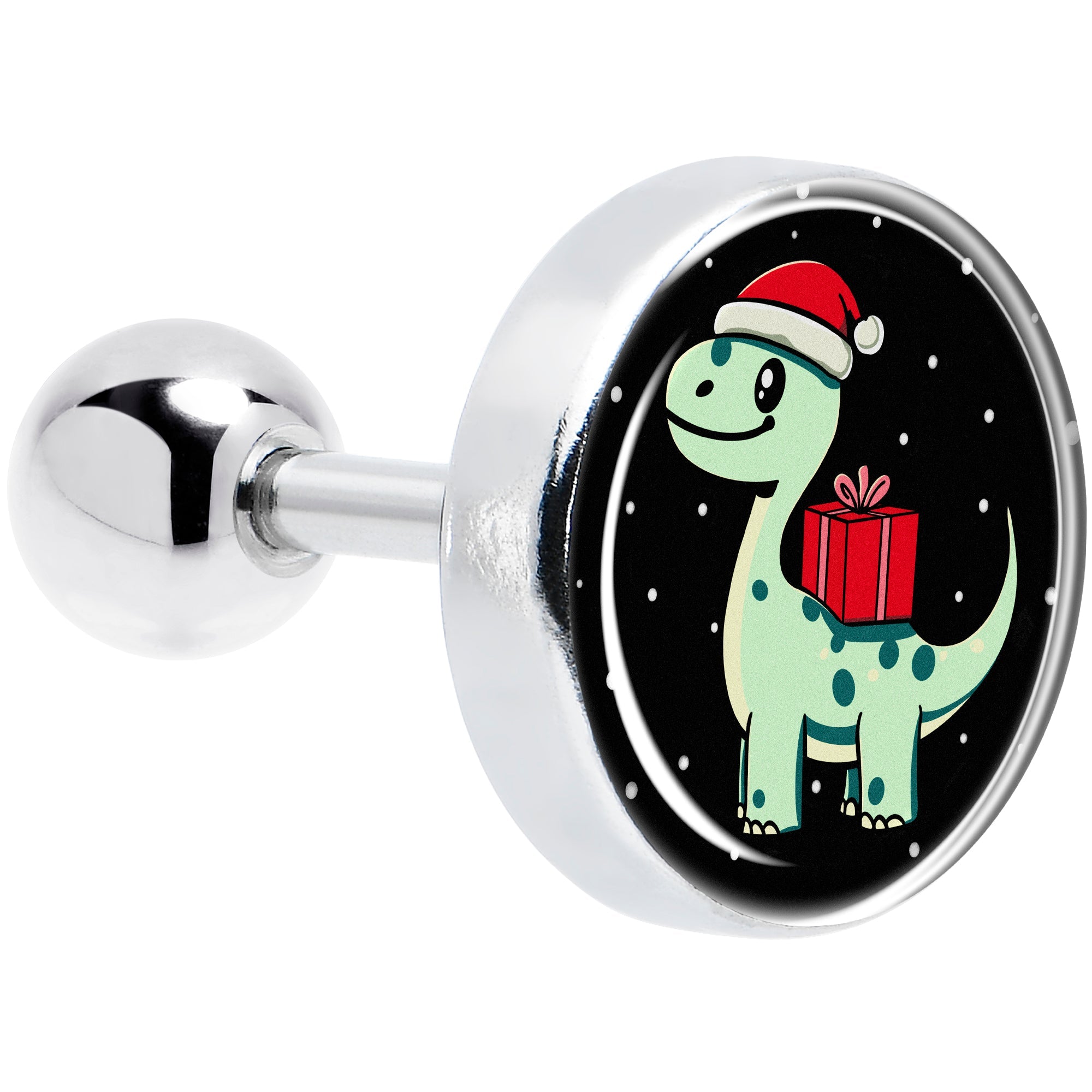 BodyCandy Christmas Holiday Dinosaur Tragus Cartilage Earring by Onyx O — main product shot