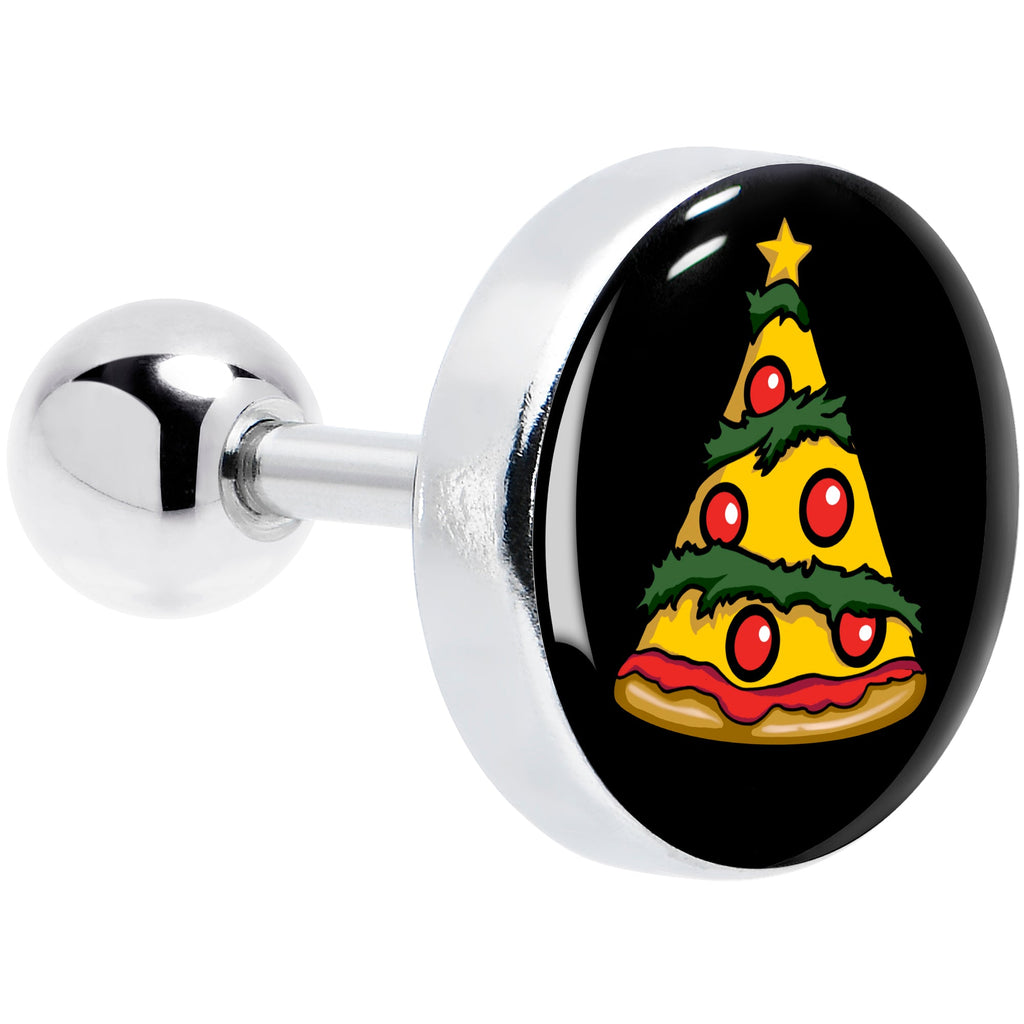 BodyCandy Christmas Holiday Pizza Tree Tragus Cartilage Earring by Onyx O — main product shot