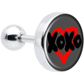 BodyCandy 16G 1/4 XOXO Heart Tragus Cartilage Earring by Onyx O — main product shot