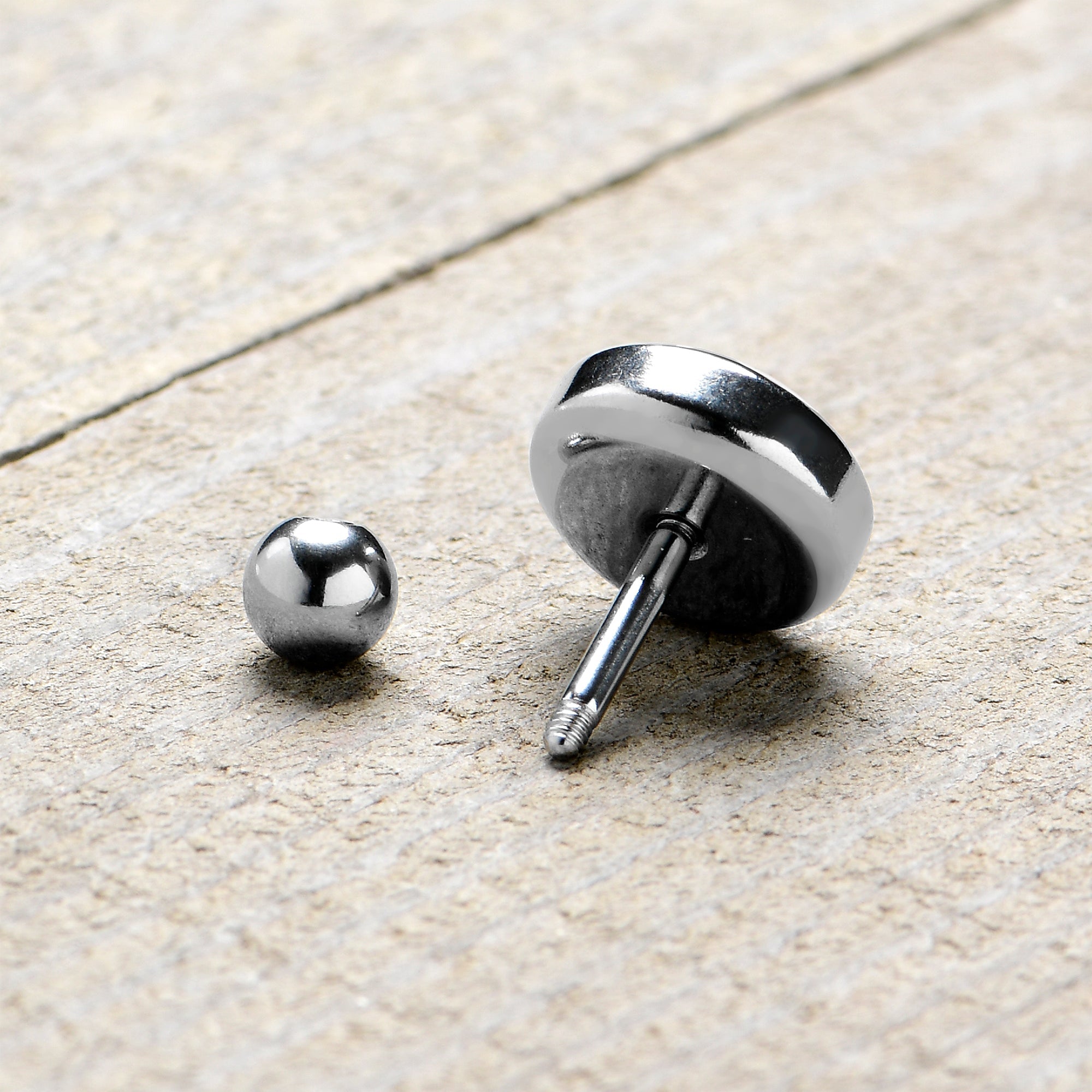 BodyCandy 16G 1/4 Love Yin Yang Heart Cartilage Tragus Earring by Onyx O — size reference