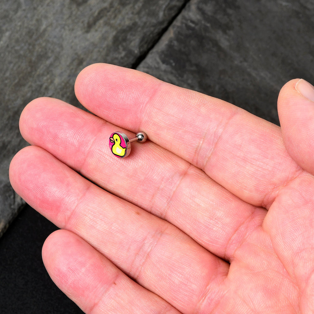 BodyCandy 16G 1/4 Yellow Ducky Cartilage Tragus Earring by Onyx O — lifestyle context