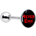 BodyCandy Black Red 4 Ever Emo Barbell Tongue Ring by Onyx O — main product shot