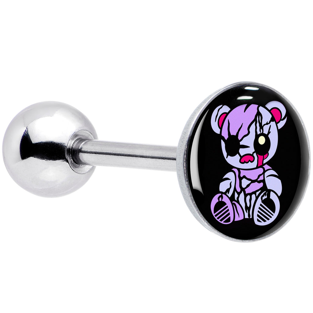 BodyCandy Attitude Teddy Bear Barbell Tongue Ring by Onyx O — main product shot