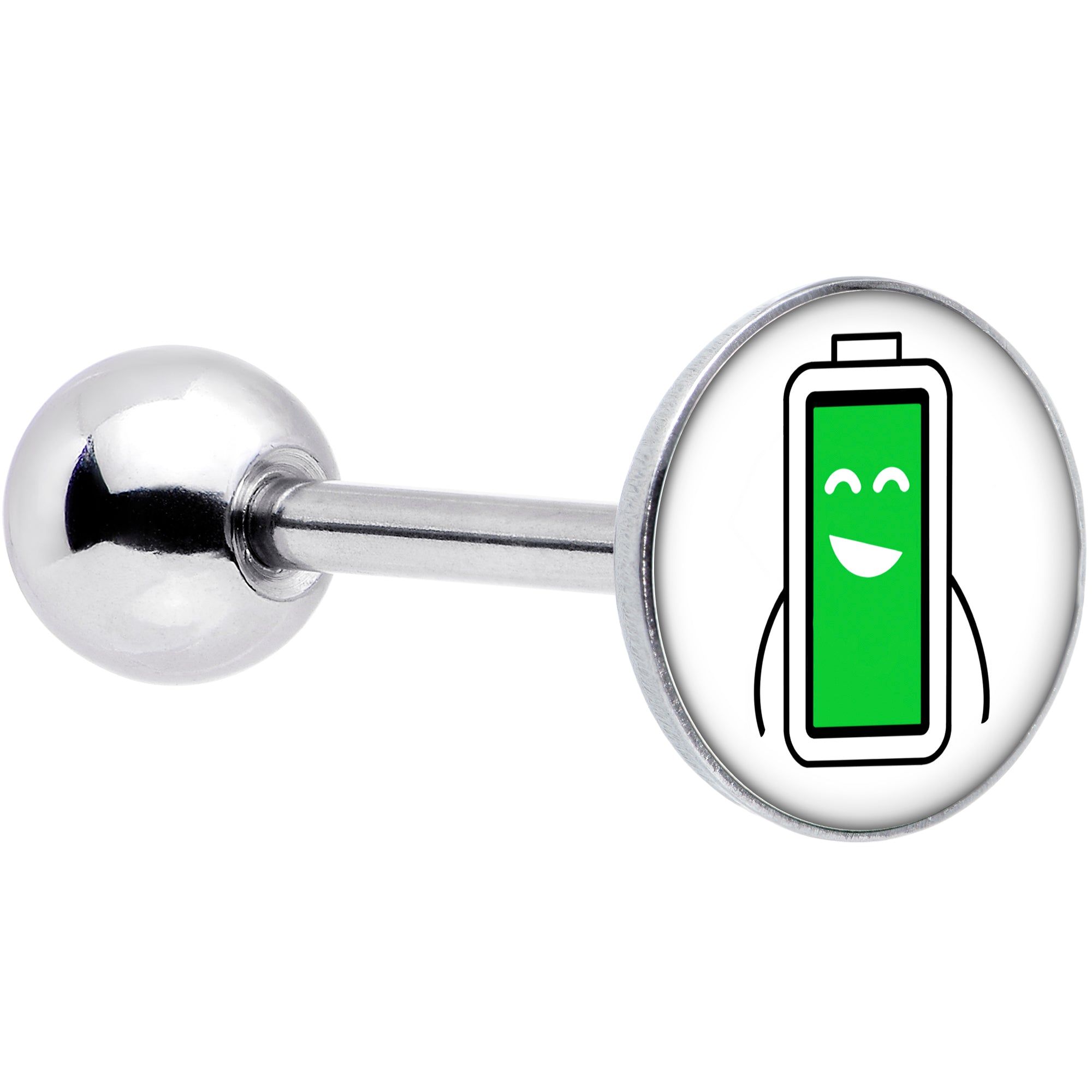 BodyCandy Battery Full Barbell Tongue Ring by Onyx O — main product shot