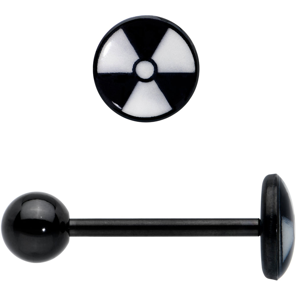 BodyCandy Glow in the Dark Black Anodized Radioactive Barbell Tongue Ring by Onyx O — lifestyle context