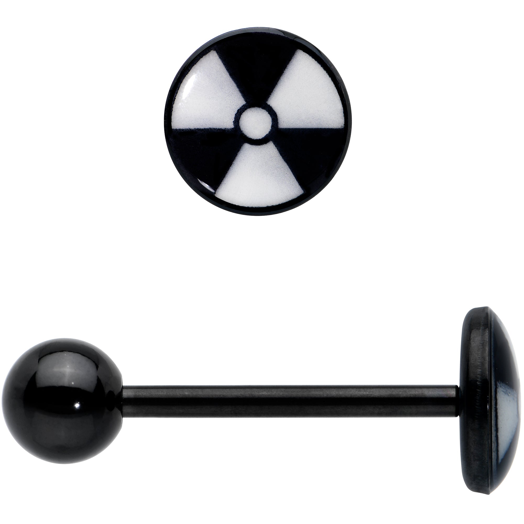 BodyCandy Glow in the Dark Black Anodized Radioactive Barbell Tongue Ring by Onyx O — lifestyle context