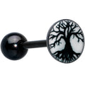 BodyCandy Glow in the Dark Black Anodized Tree of Life Barbell Tongue Ring by Onyx O — main product shot