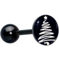 BodyCandy Black Glow in the Dark Holiday Christmas Tree Tongue Ring by Onyx O — main product shot