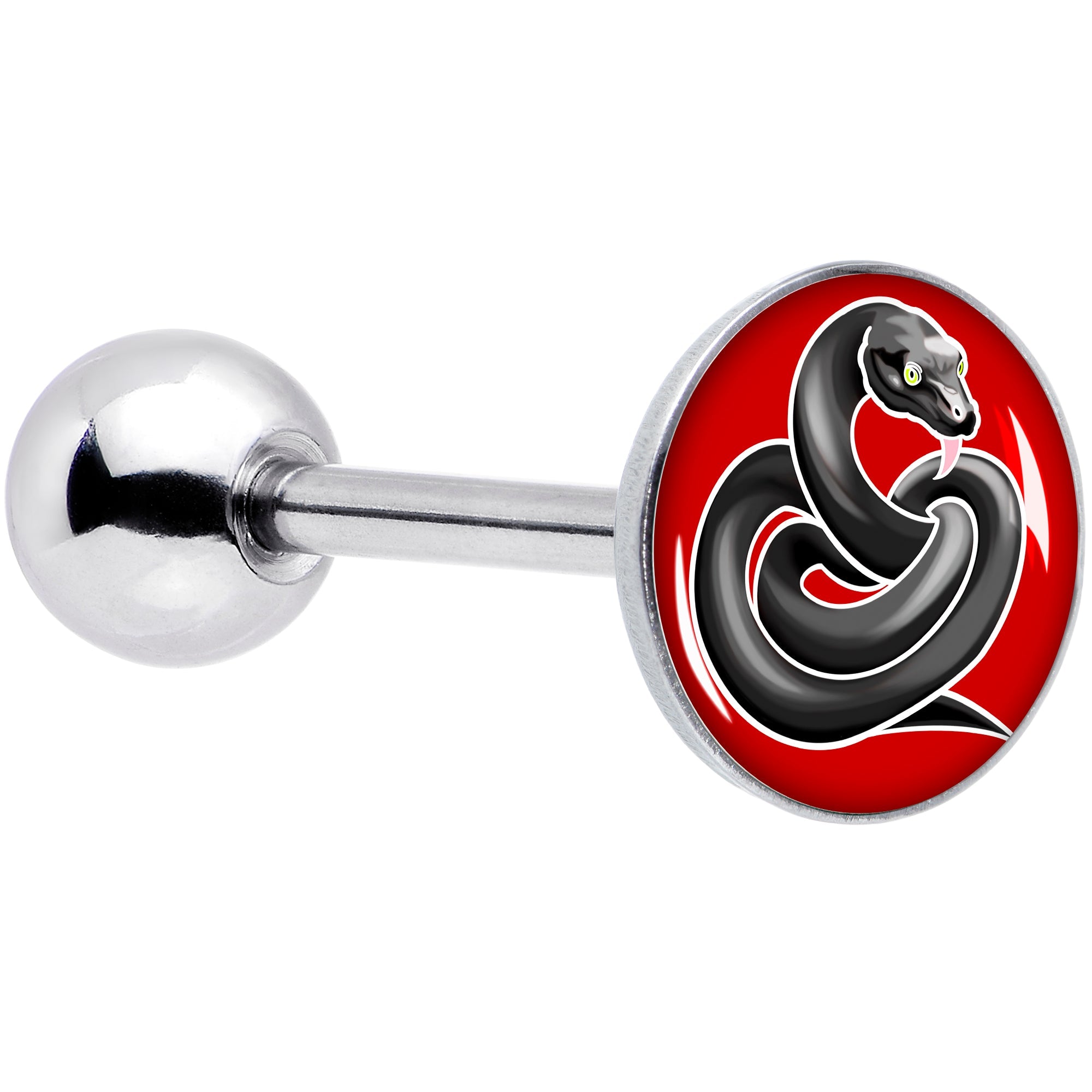 BodyCandy Black Snake Barbell Tongue Ring by Onyx O — main product shot