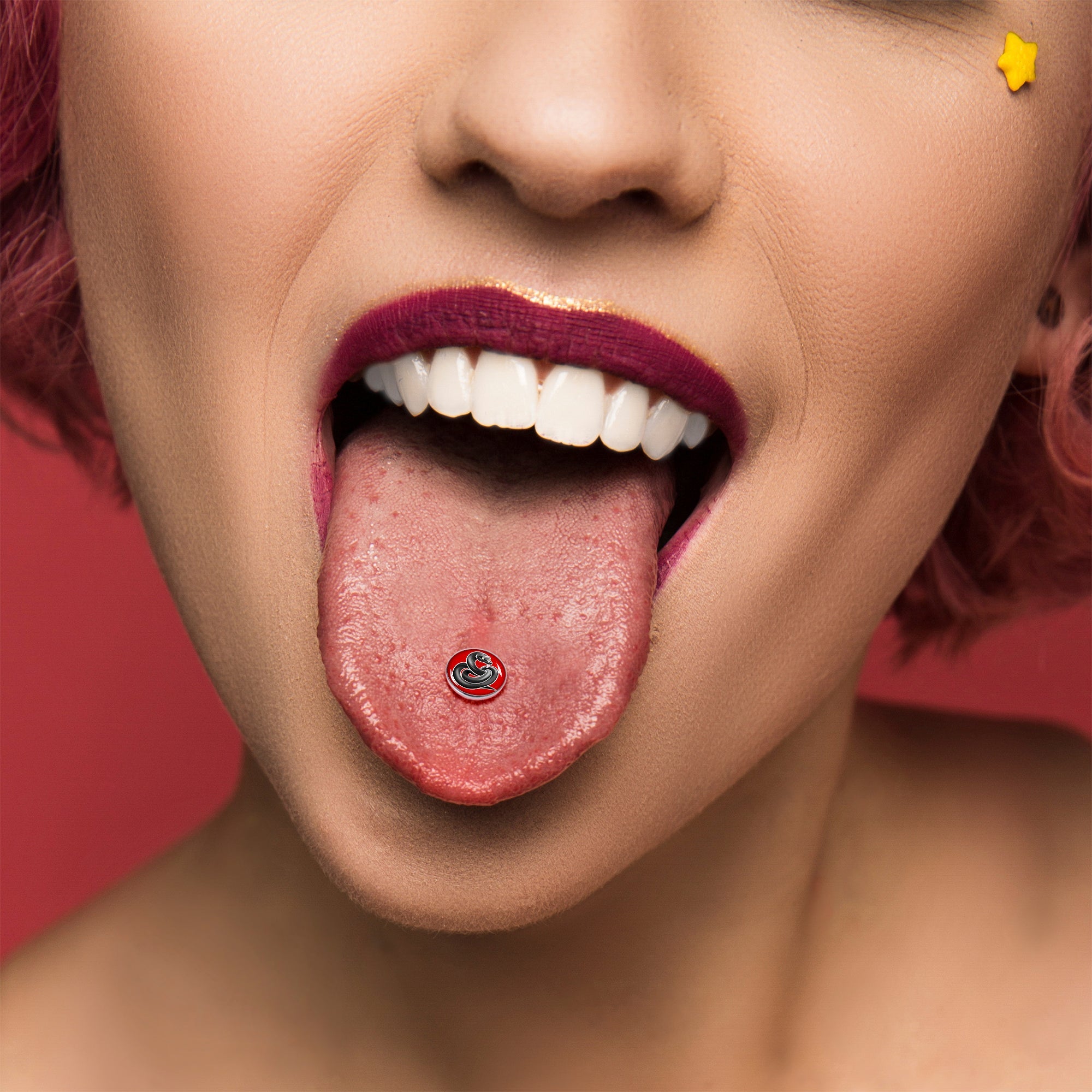 BodyCandy Black Snake Barbell Tongue Ring by Onyx O — alternative angle