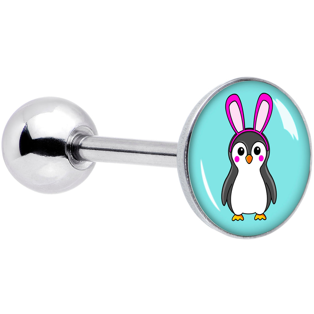 BodyCandy Bunny Penguin Barbell Tongue Ring by Onyx O — main product shot