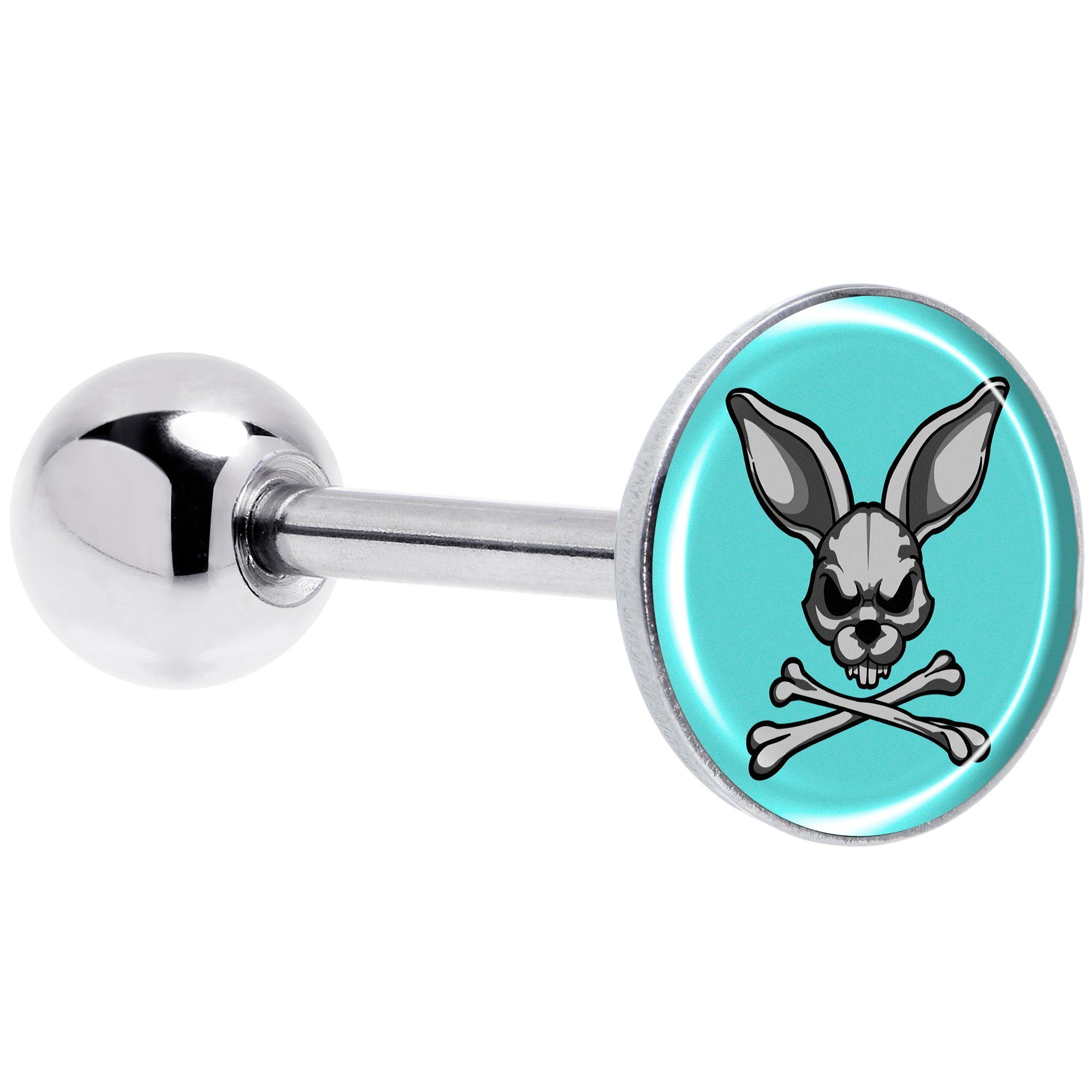 BodyCandy Bunny and Crossbones Barbell Tongue Ring by Onyx O — main product shot