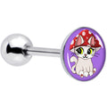 BodyCandy Polka Dot Mushroom Hat Cat Barbell Tongue Ring by Onyx O — main product shot