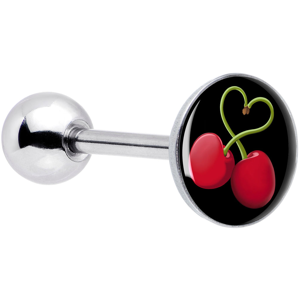 BodyCandy Cherry Heart Barbell Tongue Ring by Onyx O — main product shot