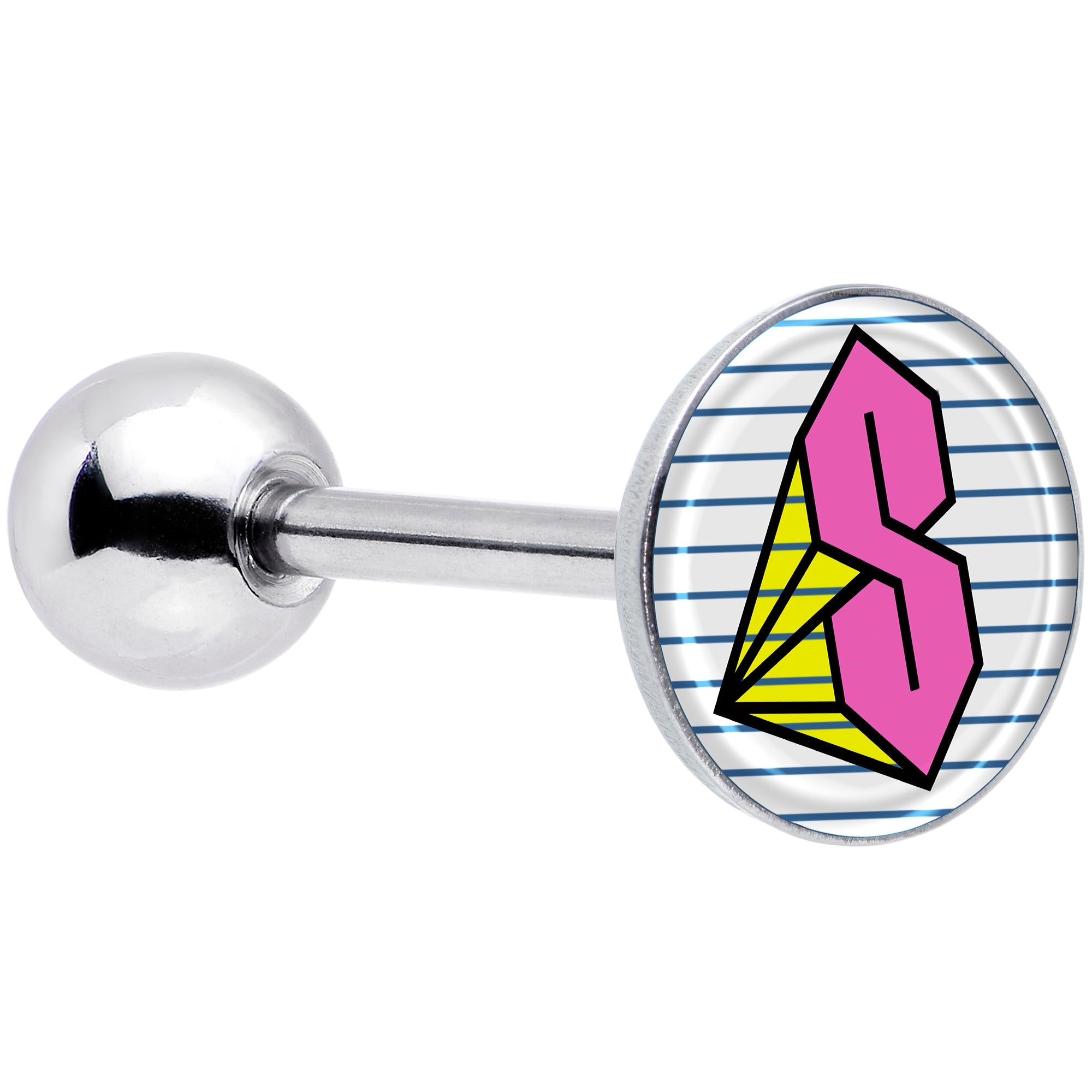 BodyCandy Hot Pink Cool S Barbell Tongue Ring by Onyx O — main product shot