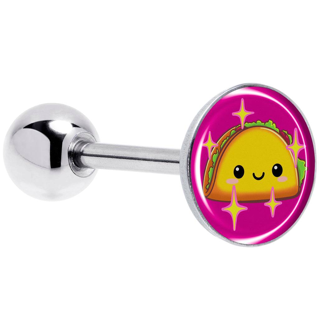BodyCandy Mexican Fiesta Cute Taco Barbell Tongue Ring by Onyx O — main product shot