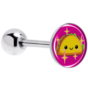 Mexican Fiesta Cute Taco Barbell Tongue Ring by Onyx O