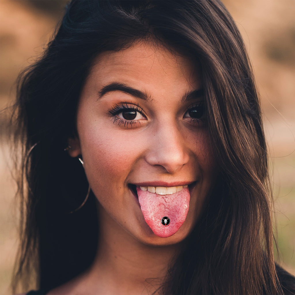 BodyCandy Holiday Dead Nosed Reindeer Barbell Tongue Ring by Onyx O — lifestyle context