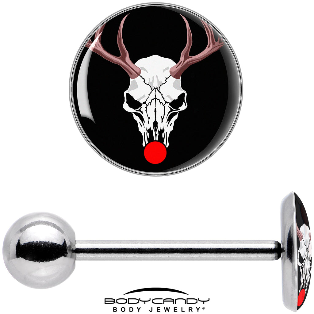 BodyCandy Holiday Dead Nosed Reindeer Barbell Tongue Ring by Onyx O — alternative angle