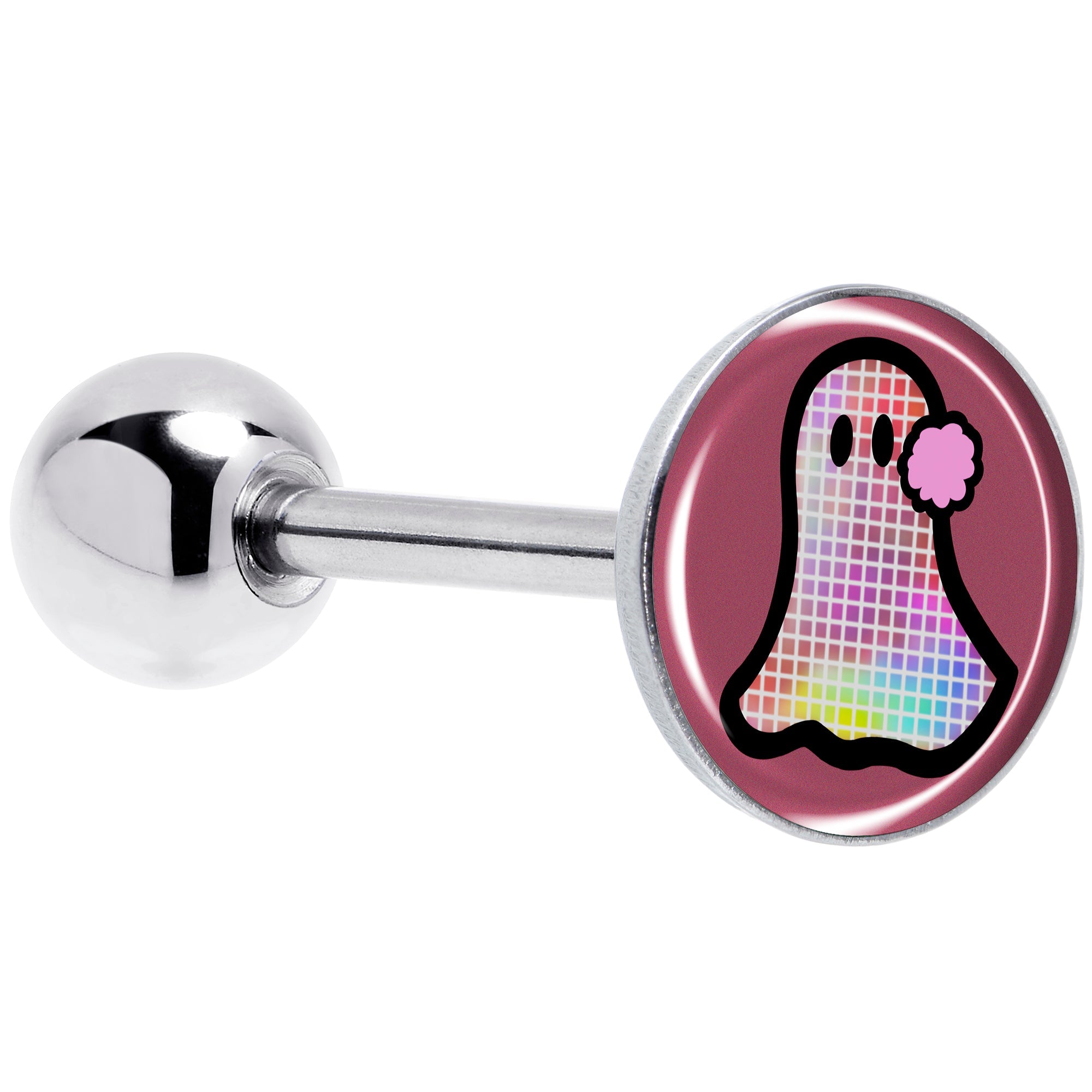 BodyCandy Disco Spirit Ghost Barbell Tongue Ring by Onyx O — main product shot