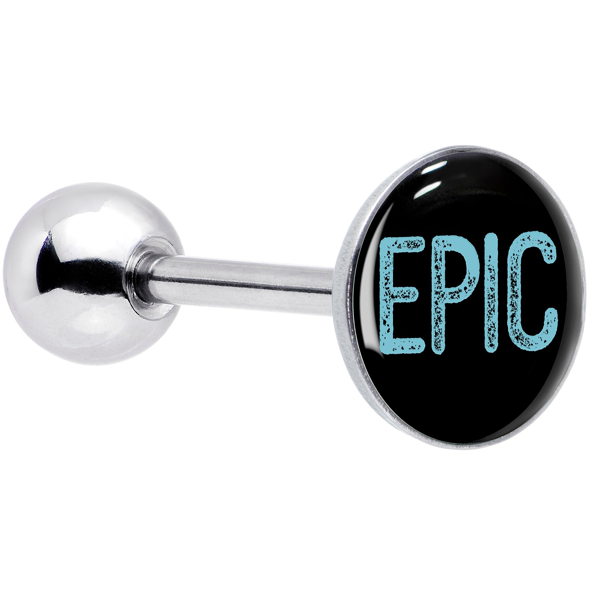 BodyCandy Epic Blue Barbell Tongue Ring — main product shot