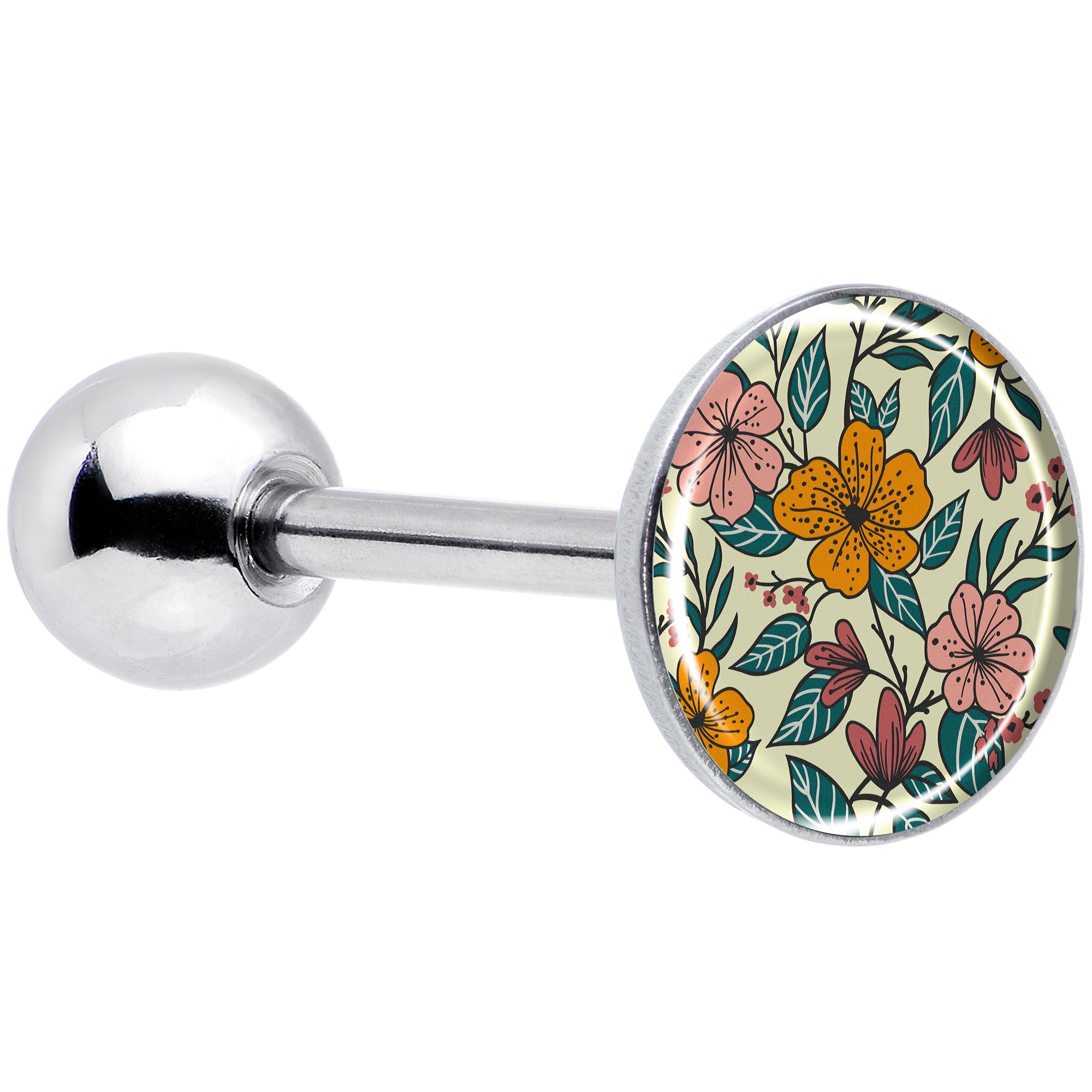 BodyCandy Blossom Creation Wildflower Flowers Barbell Tongue Ring by Onyx O — main product shot