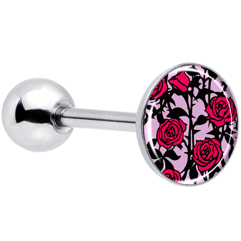 BodyCandy Blossom Creation Floral Love of Roses Barbell Tongue Ring by Onyx O — main product shot