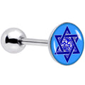 BodyCandy Floral Star of David Barbell Tongue Ring by Onyx O — main product shot