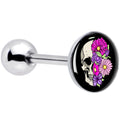BodyCandy Floral Flowers Skull Barbell Tongue Ring by Onyx O — main product shot
