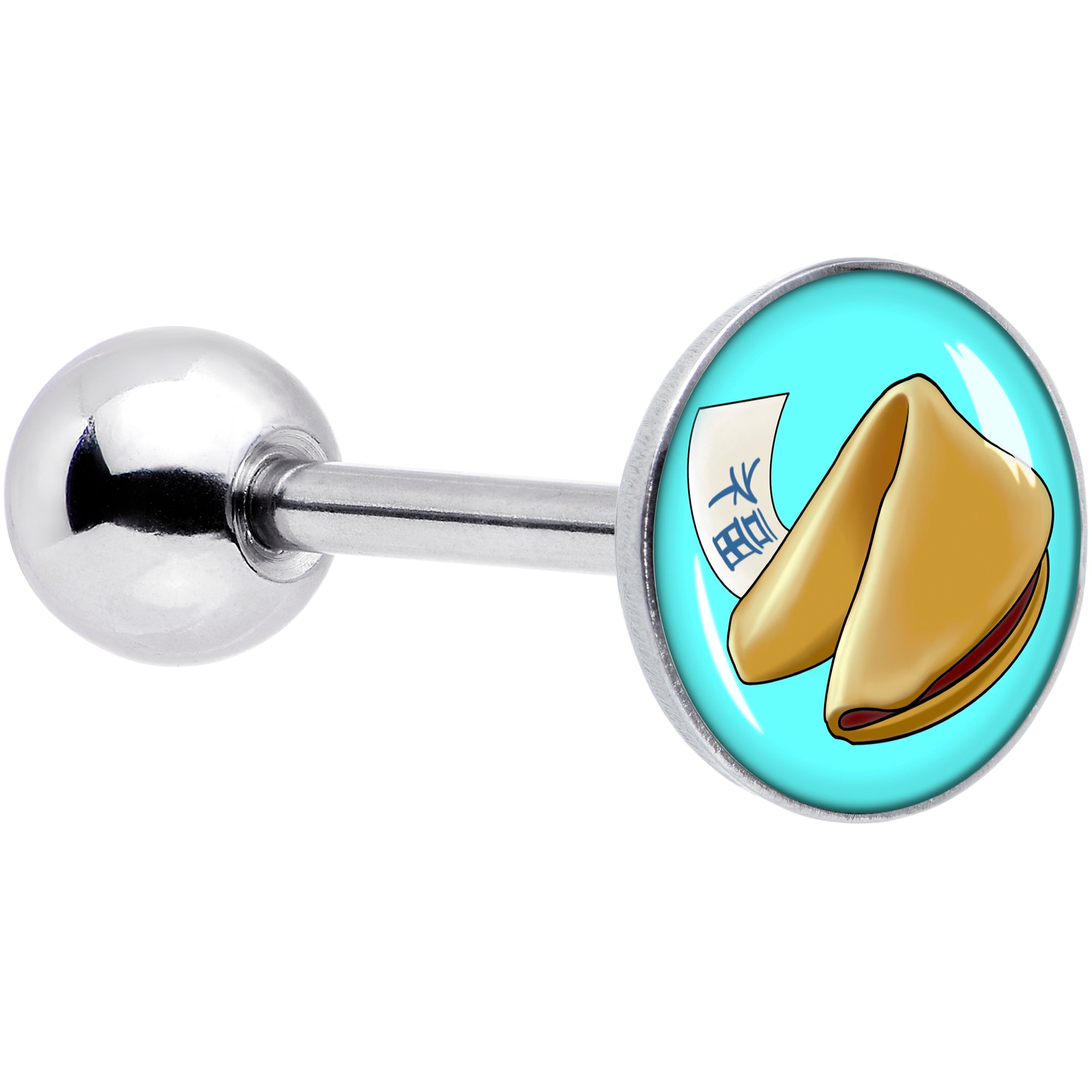 BodyCandy Fortune Cookie Barbell Tongue Ring by Onyx O — main product shot