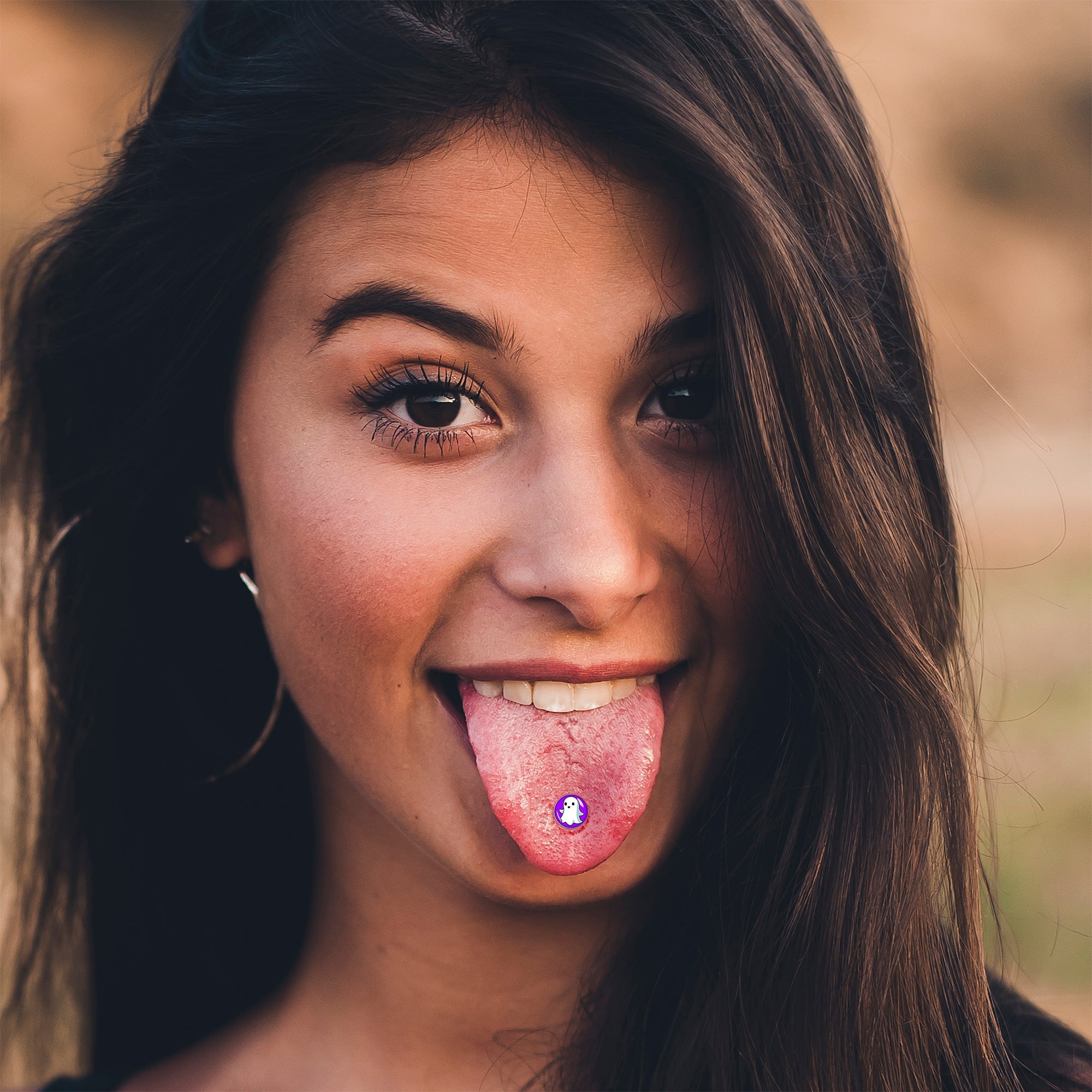 BodyCandy Ghost Barbell Tongue Ring by Onyx O — lifestyle context