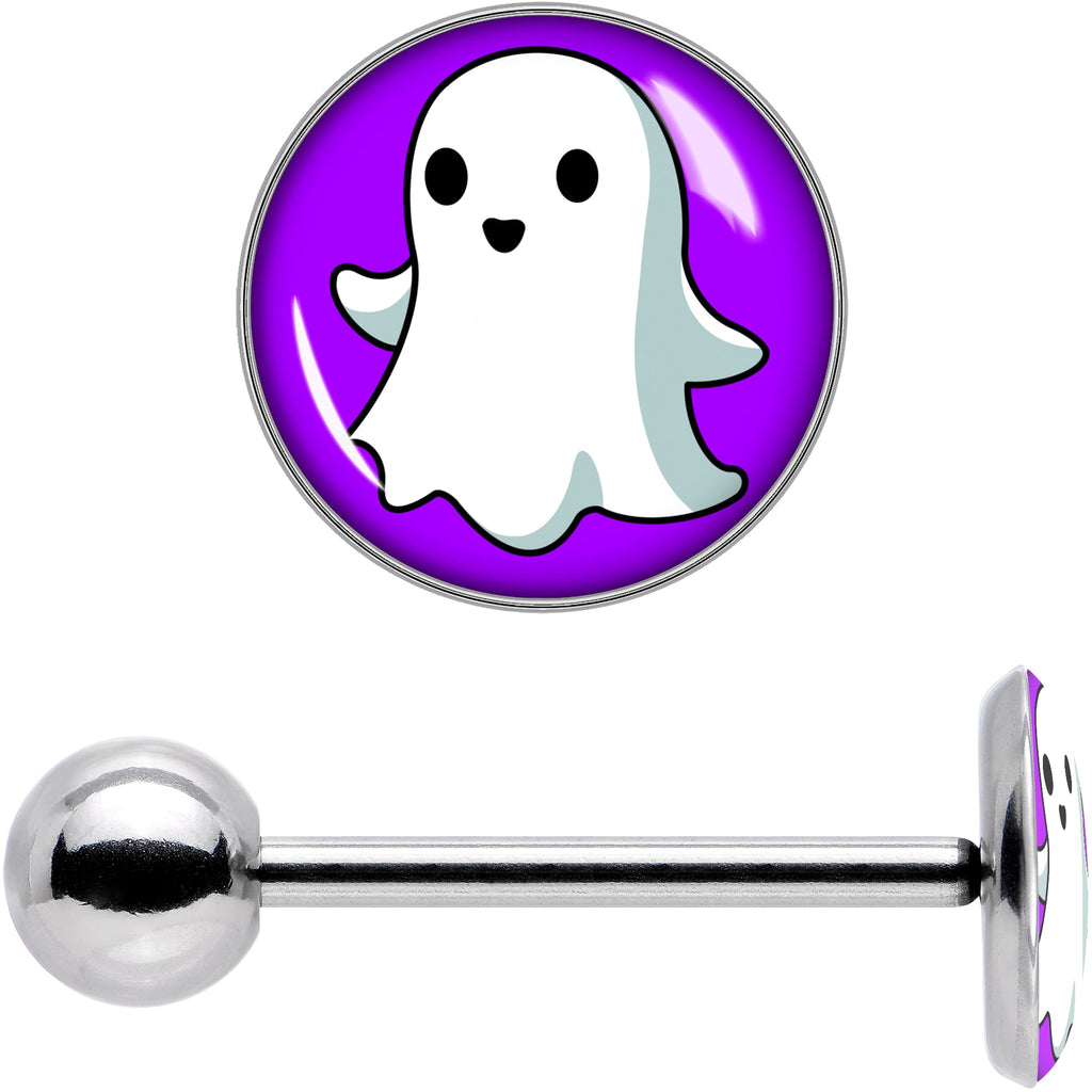 BodyCandy Ghost Barbell Tongue Ring by Onyx O — in-use photo