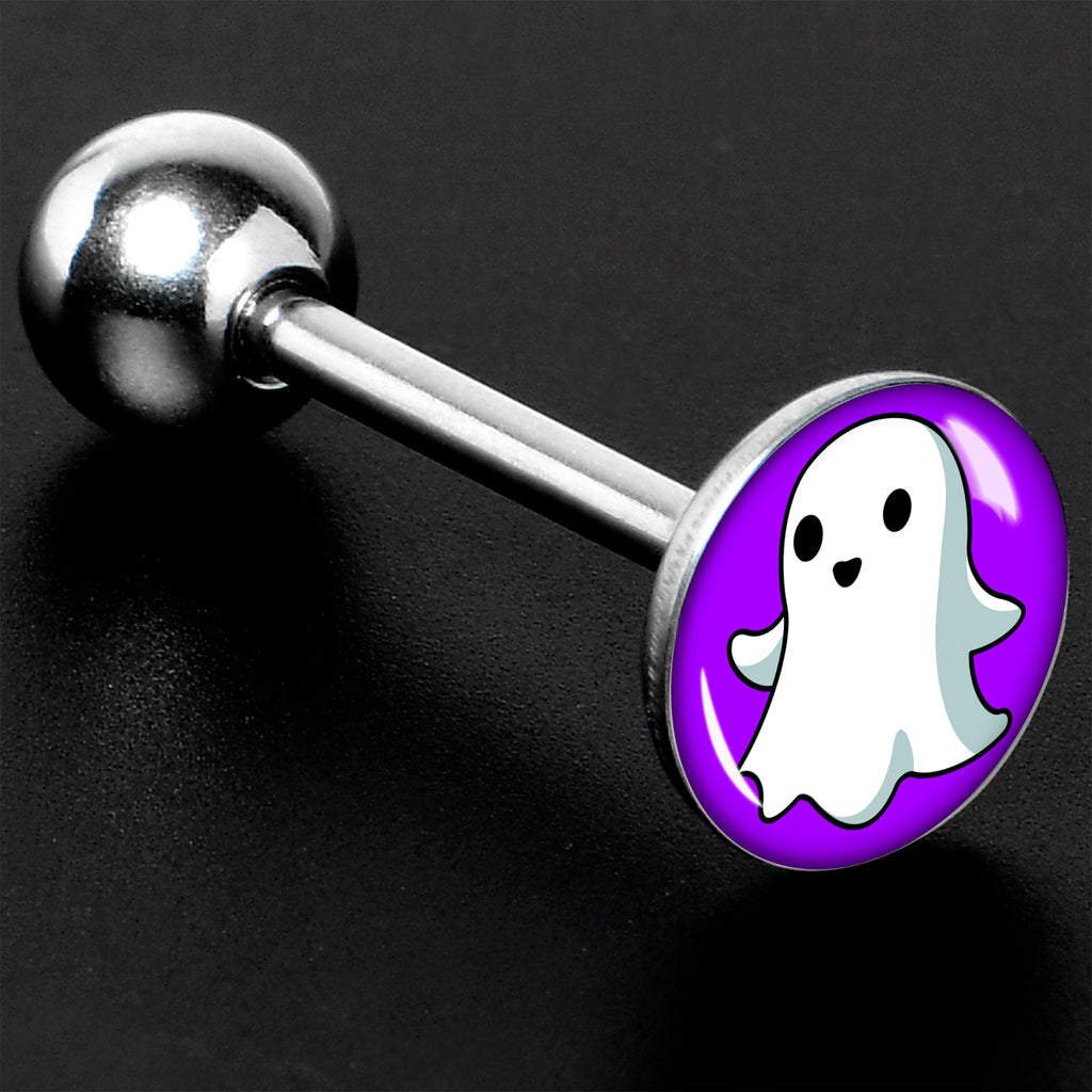 BodyCandy Ghost Barbell Tongue Ring by Onyx O — size reference