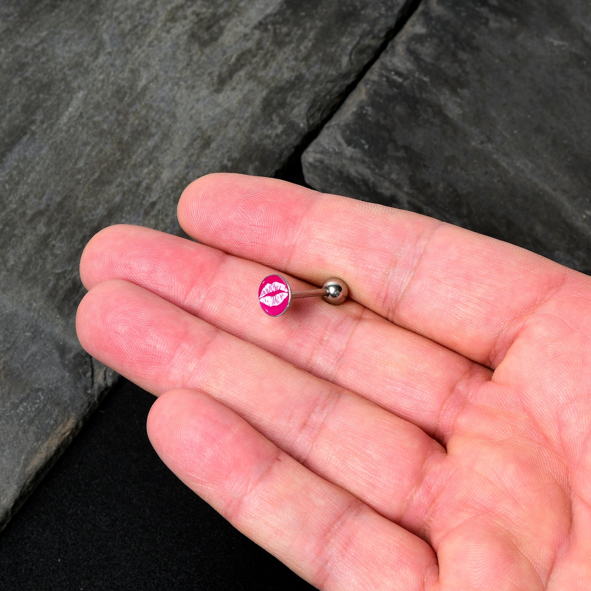 BodyCandy Red Hot Lips Barbell Tongue Ring by Onyx O — lifestyle context