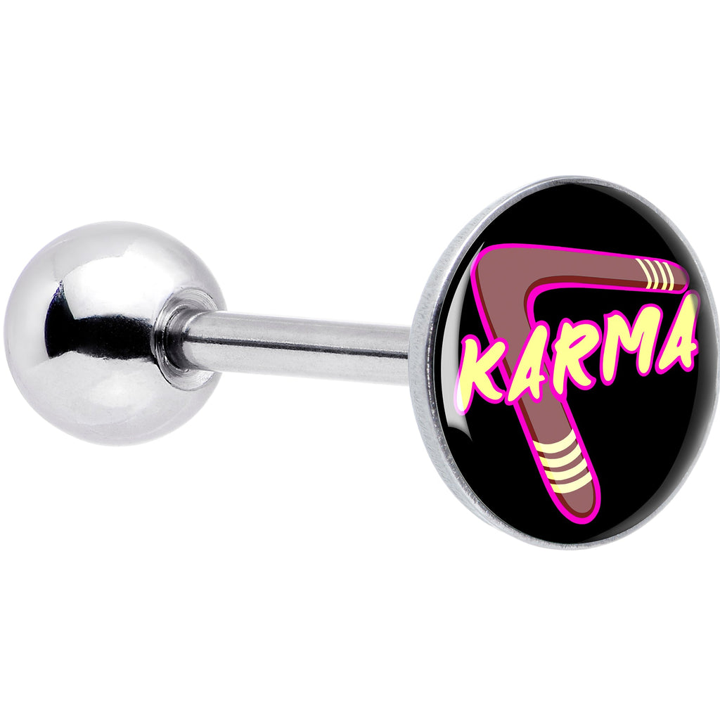 BodyCandy Karmic Boomerang Barbell Tongue Ring by Onyx O — main product shot