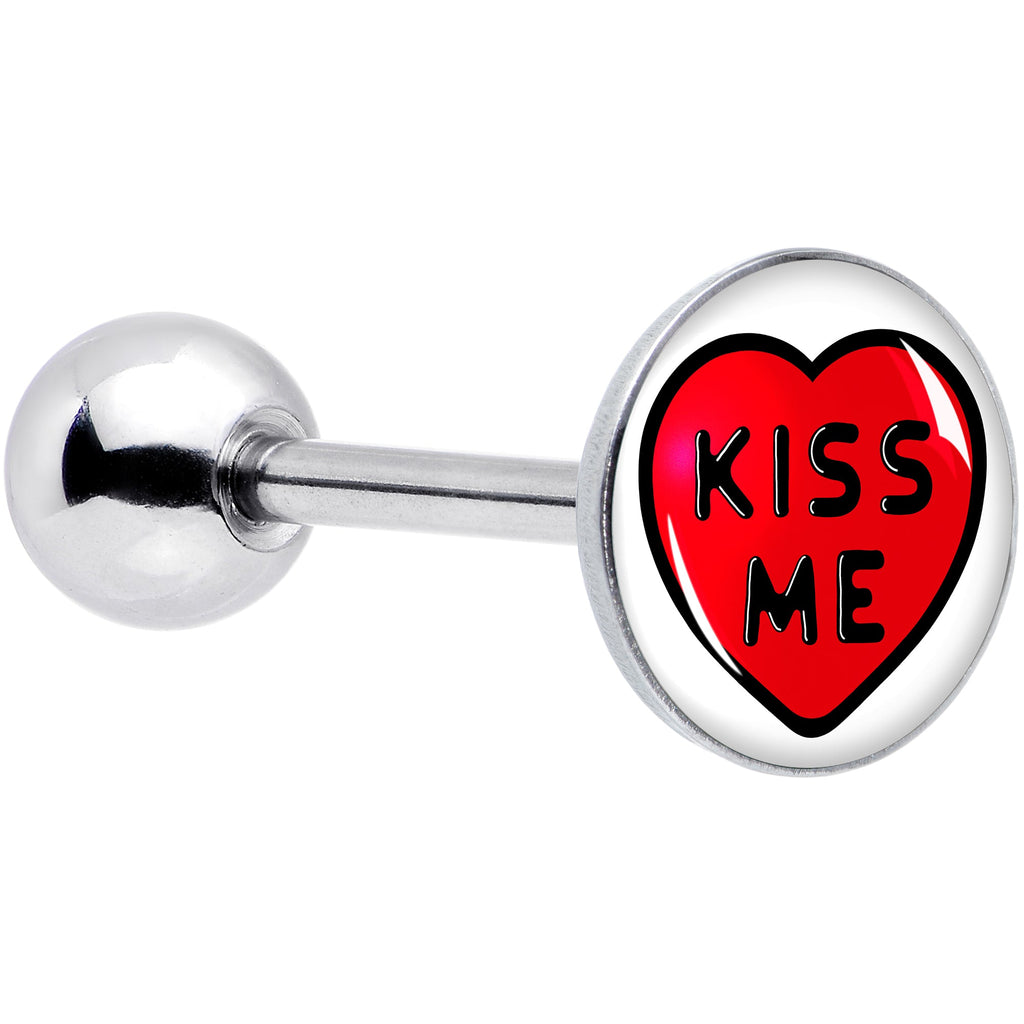 BodyCandy Kiss Me Candy Heart Barbell Tongue Ring by Onyx O — main product shot