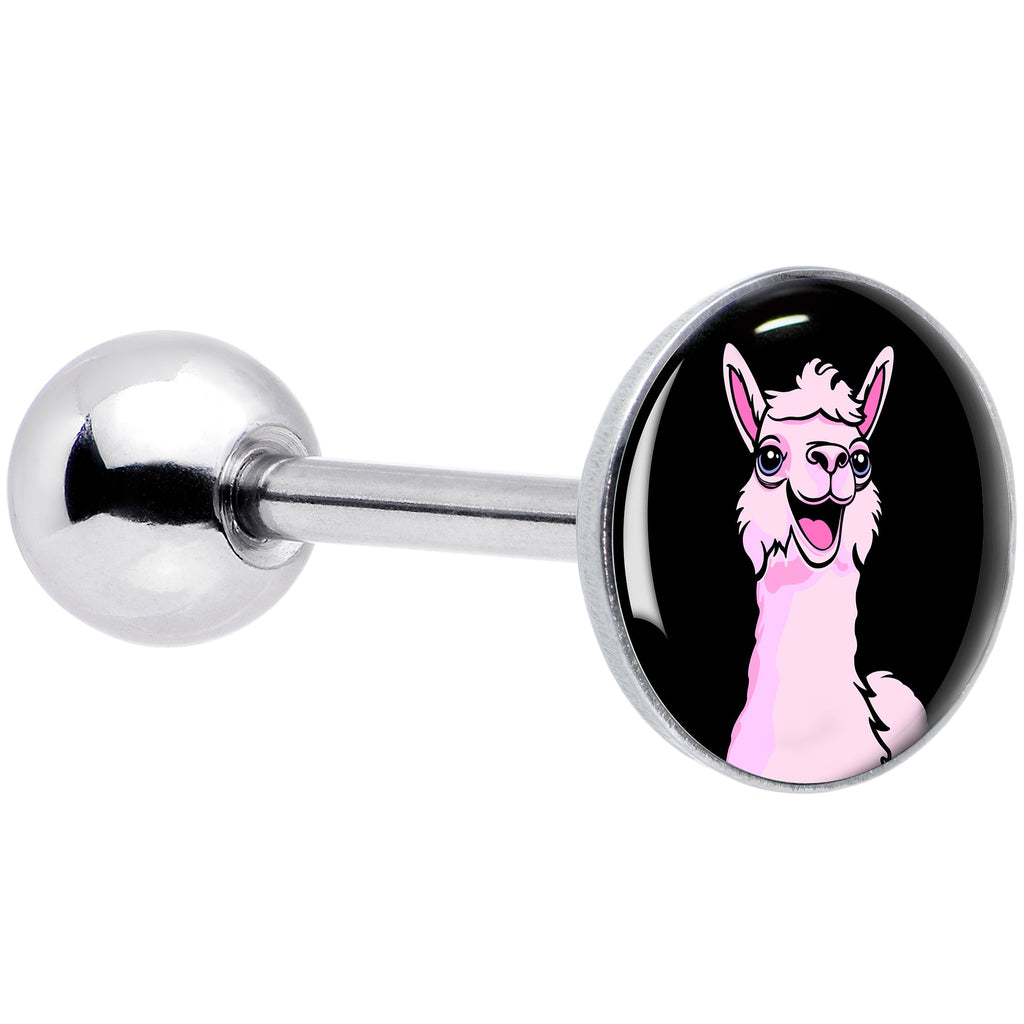 BodyCandy Pink Happy Llama Barbell Tongue Ring by Onyx O — main product shot