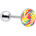 BodyCandy Rainbow Swirl Lollipop Barbell Tongue Ring by Onyx O — main product shot