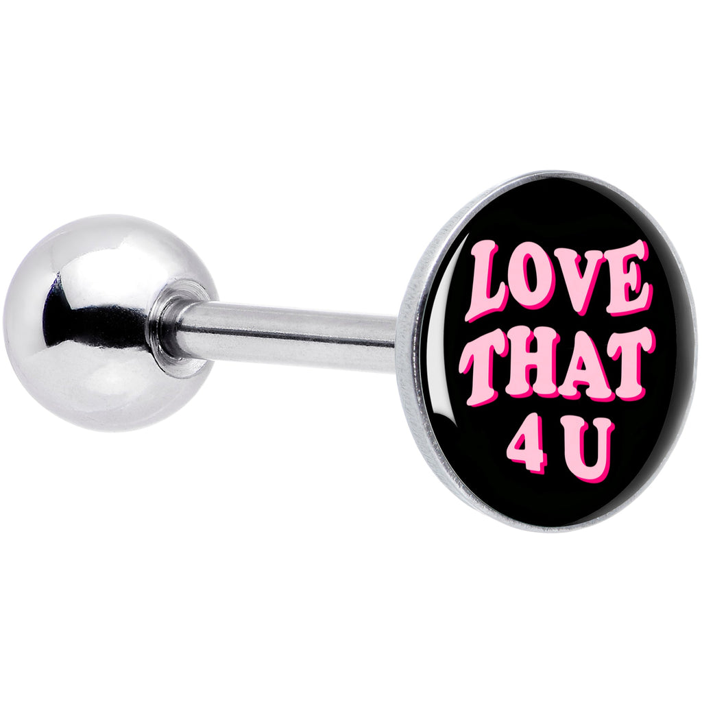 BodyCandy Love That 4 You Barbell Tongue Ring by Onyx O — main product shot