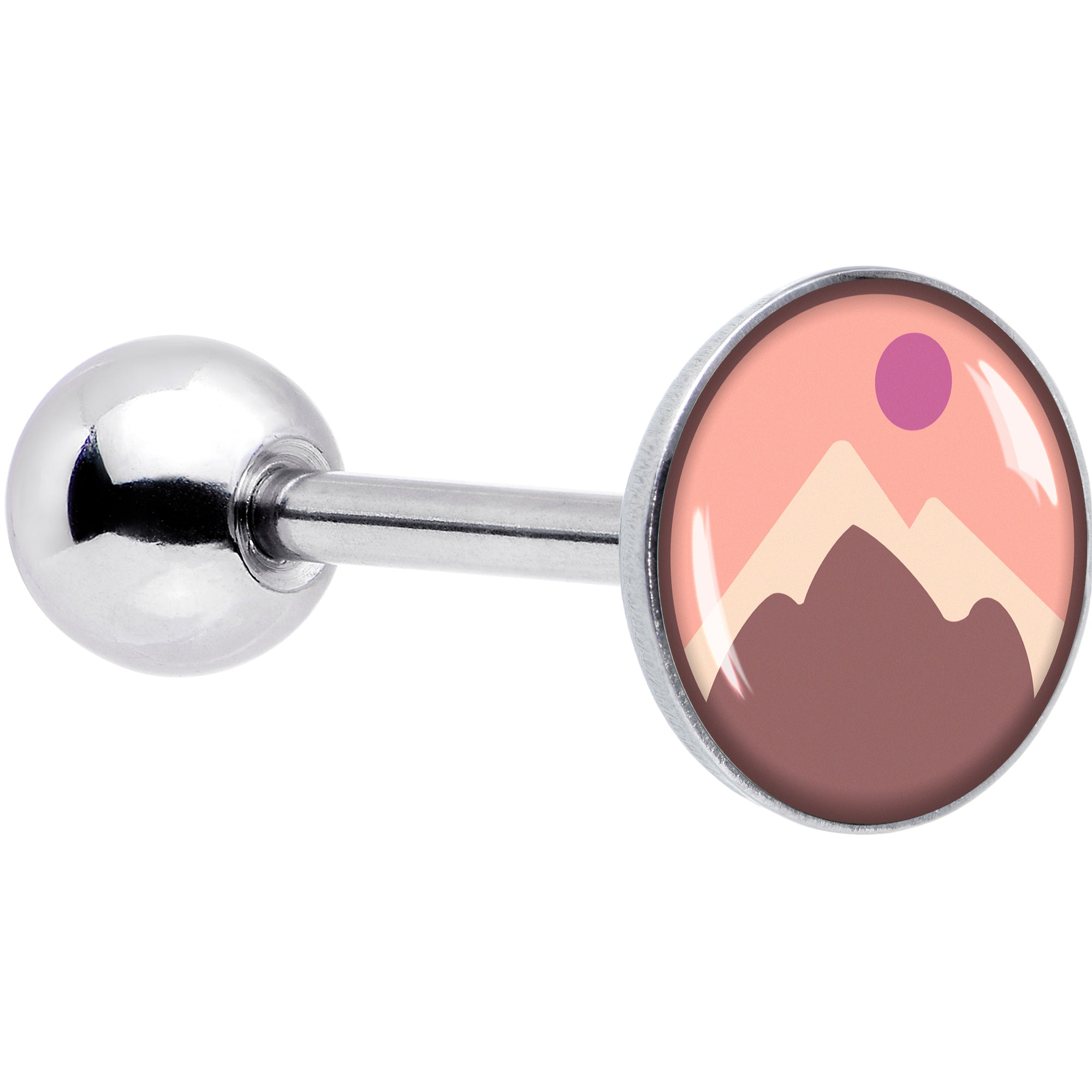 BodyCandy Mountain Sunrise Barbell Tongue Ring by Onyx O — main product shot