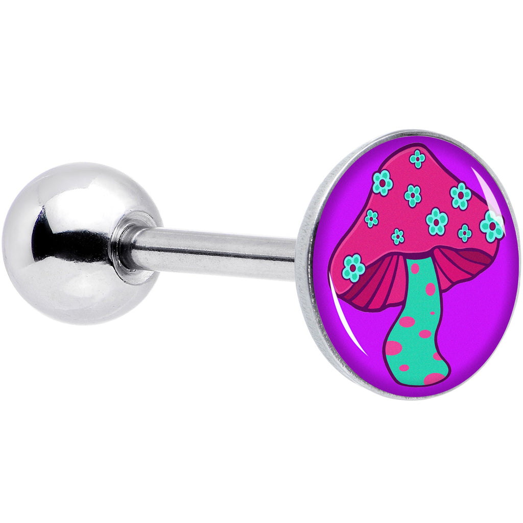 BodyCandy Funky Floral Mushroom Barbell Tongue Ring by Onyx O — main product shot