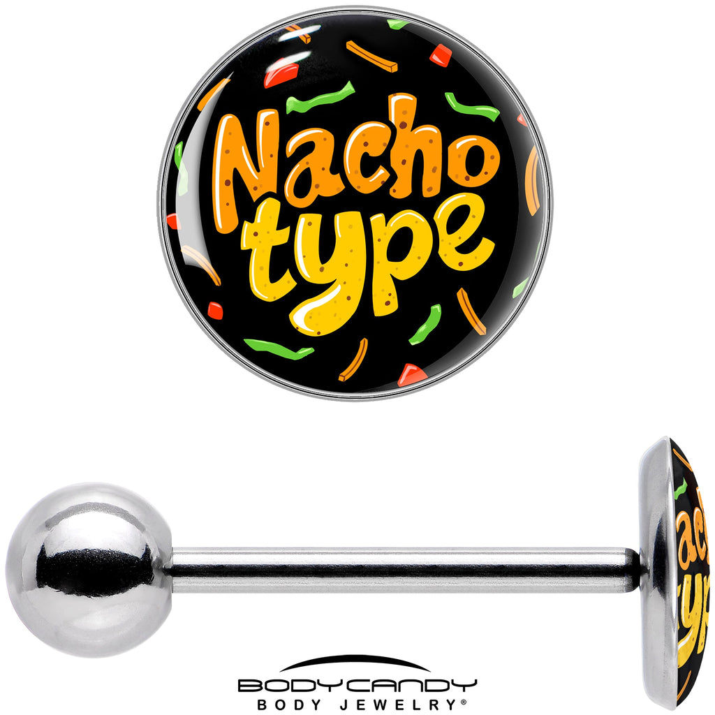 BodyCandy Nacho Type Barbell Tongue Ring by Onyx O — in-use photo