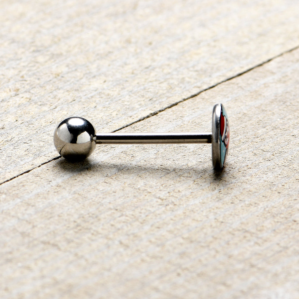 BodyCandy Snowfall Holiday Penguin Barbell Tongue Ring by Onyx O — alternative angle